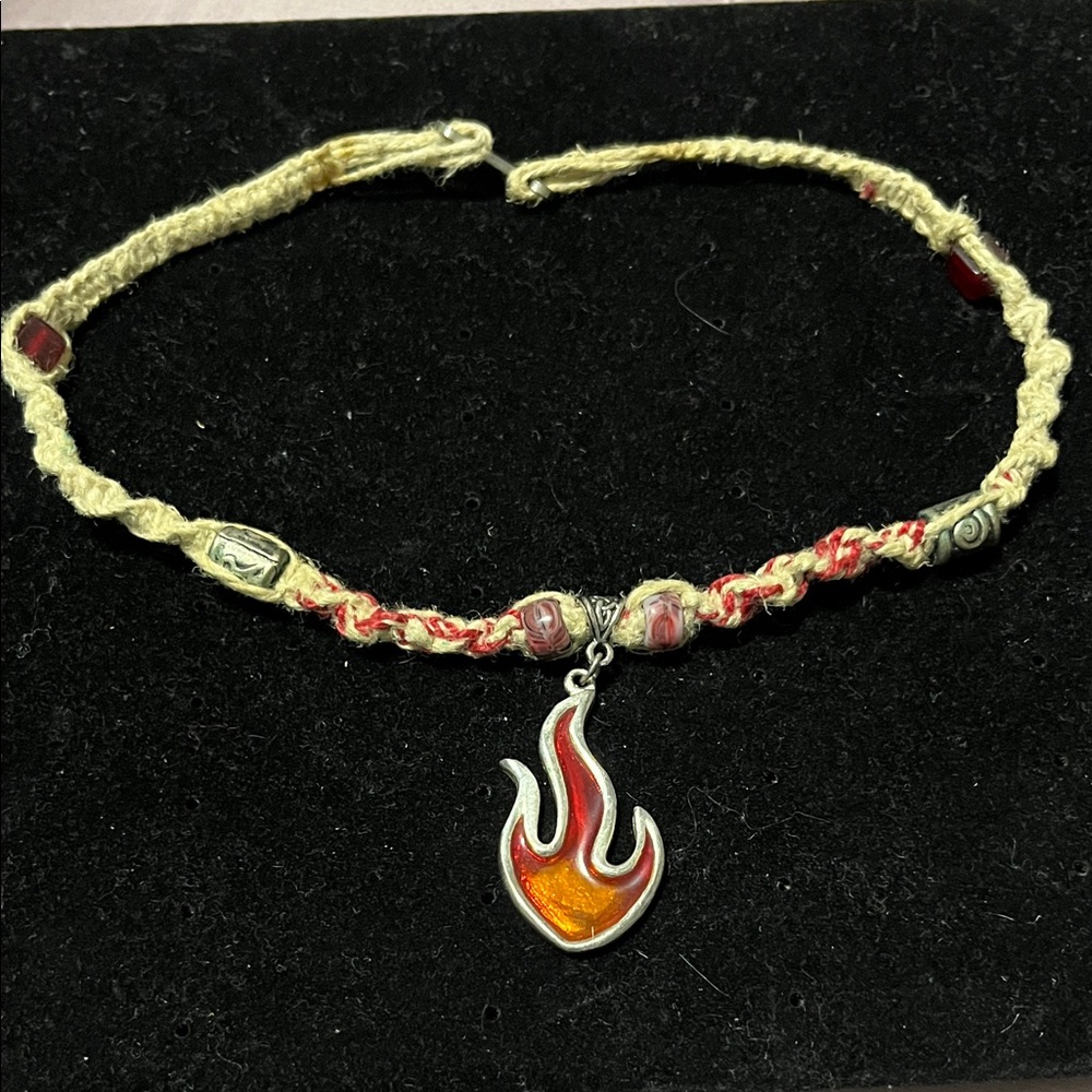 Handcrafted Flame Pendant Necklace